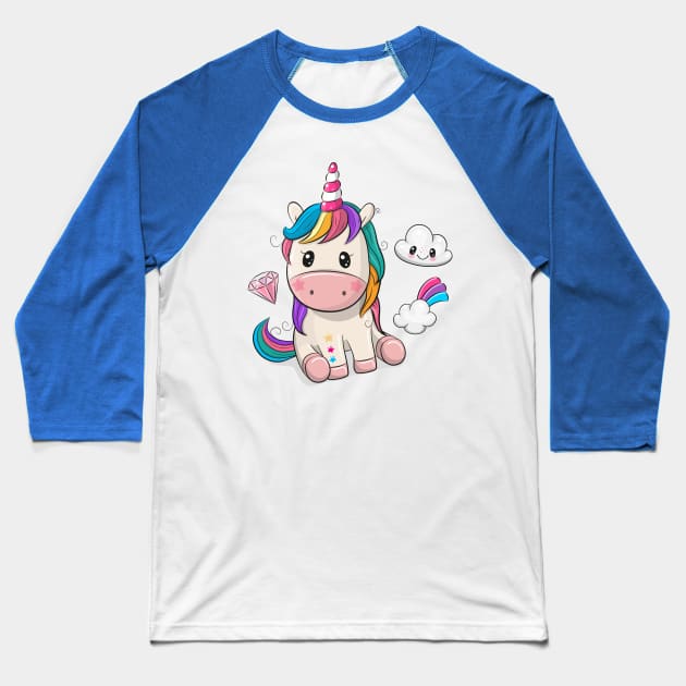 Cute unicorn. Baseball T-Shirt by Reginast777